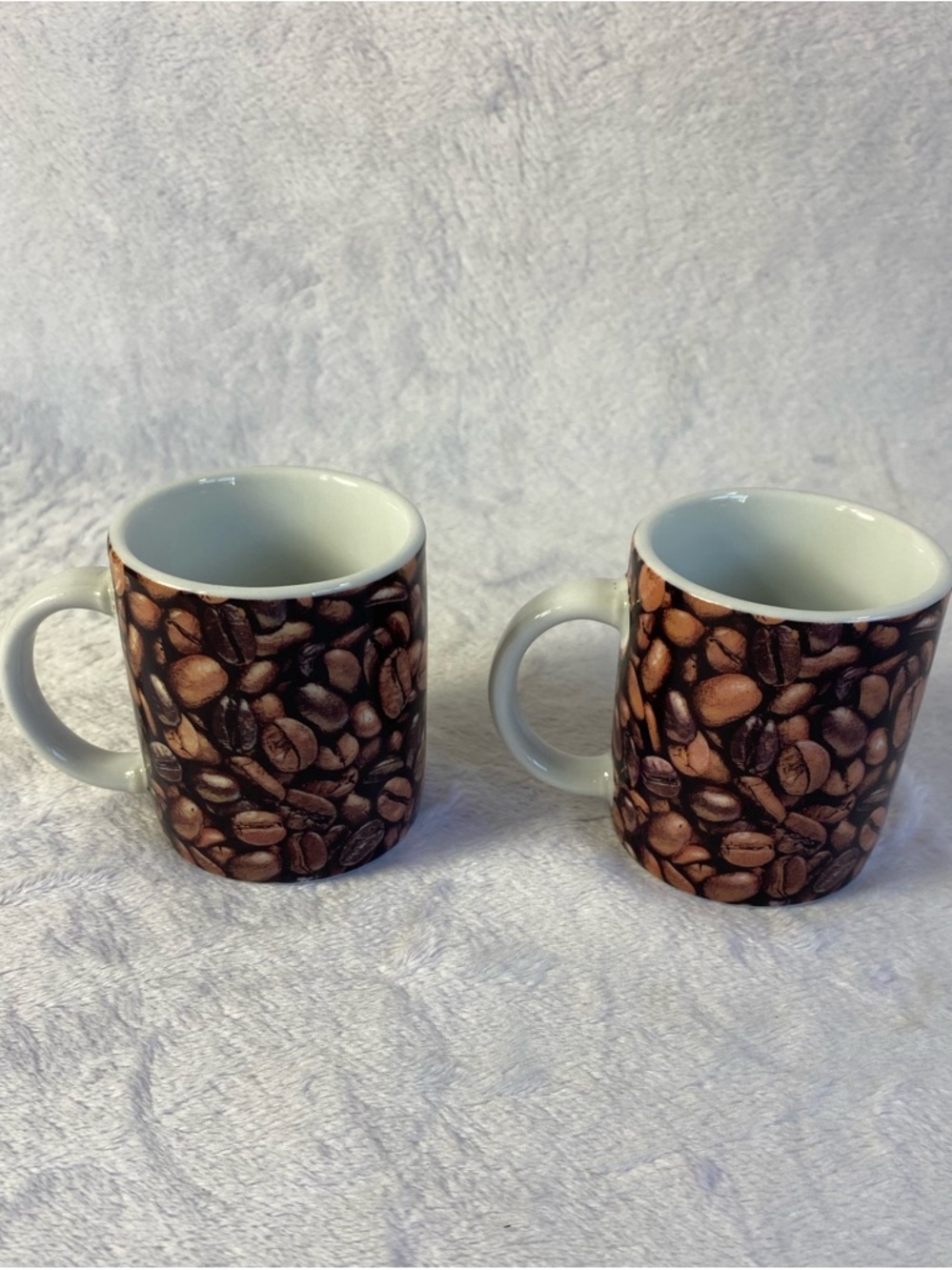 Set Of 2 Starbucks Coffee Beans Demitasse Espresso Mugs 2.9oz 2007 - Picture 3 of 7